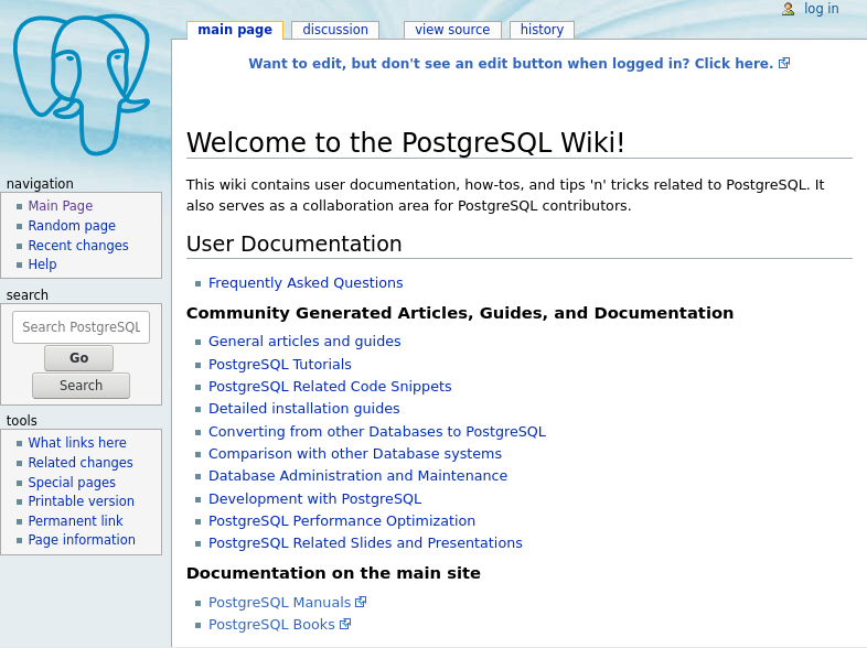 PostgreSQL wiki, 2021-04